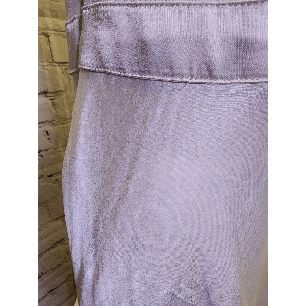 Ted Baker Maxi Dress Juniors 3 White Ivena Asymmetric Knit Bodice Satin Skirt
